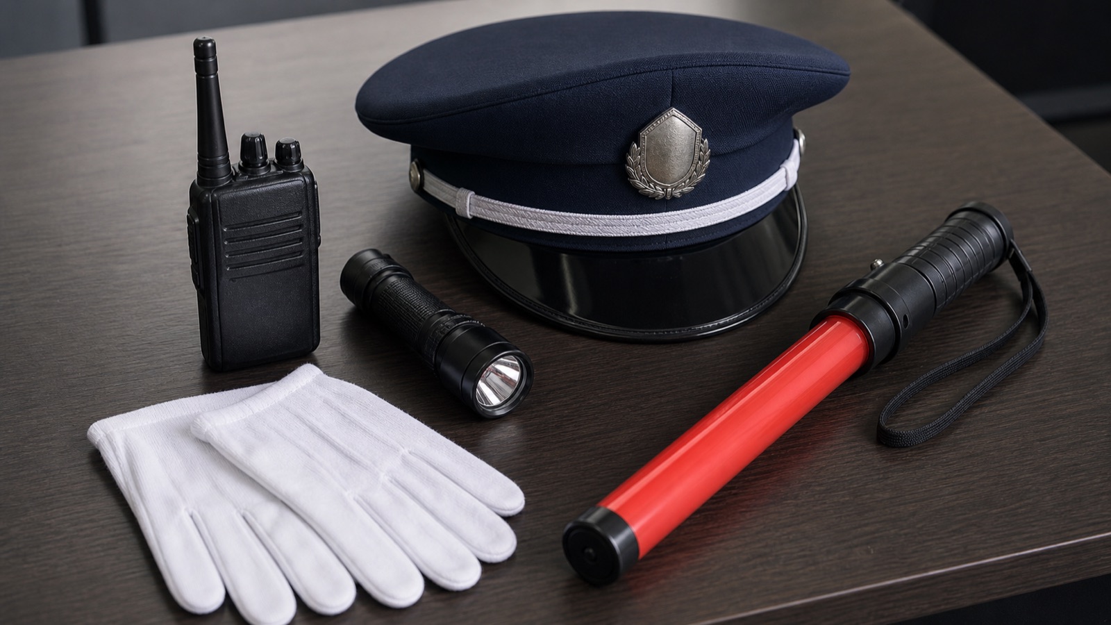 警備装備と研修資料