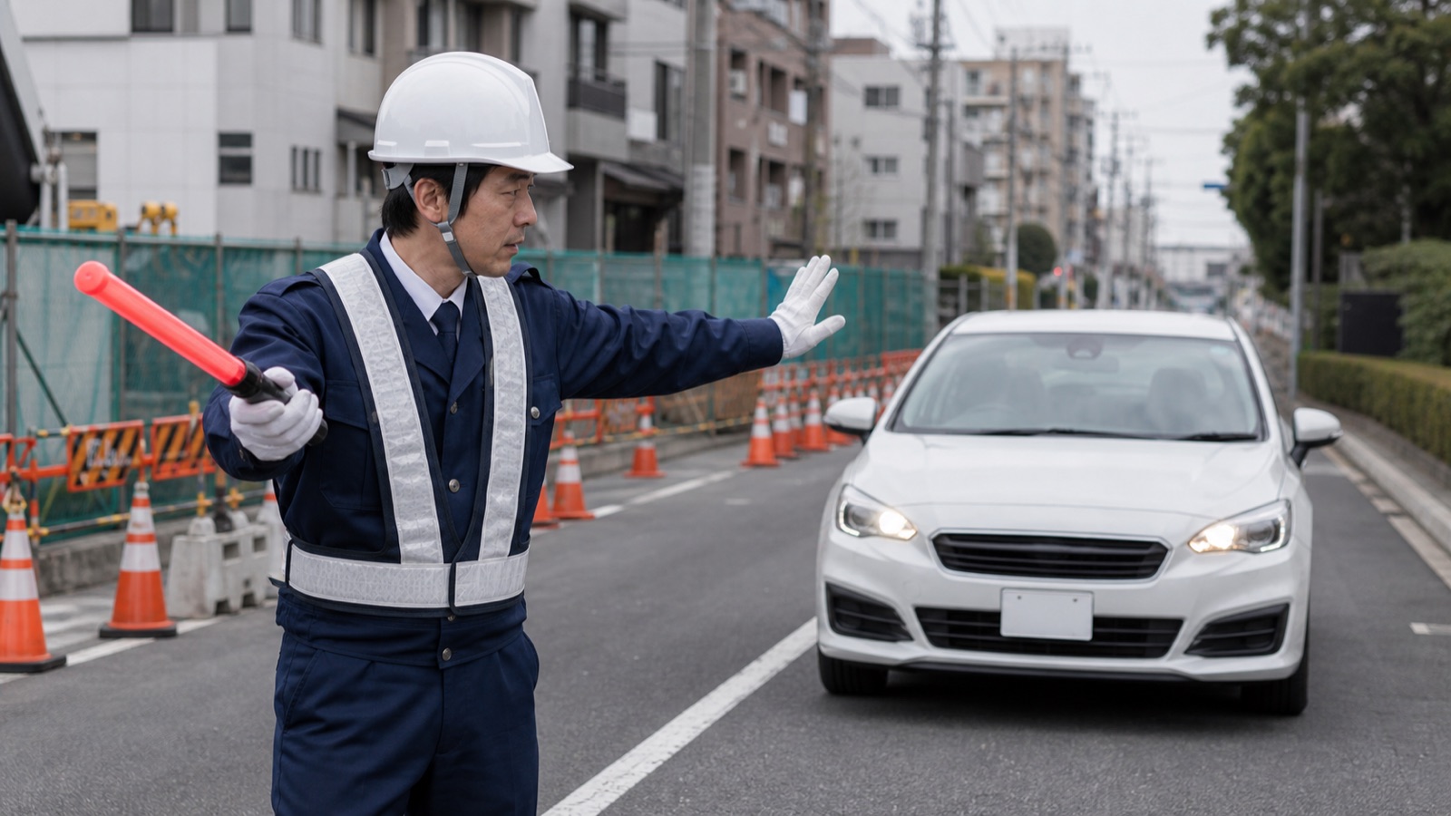 交通誘導警備の現場