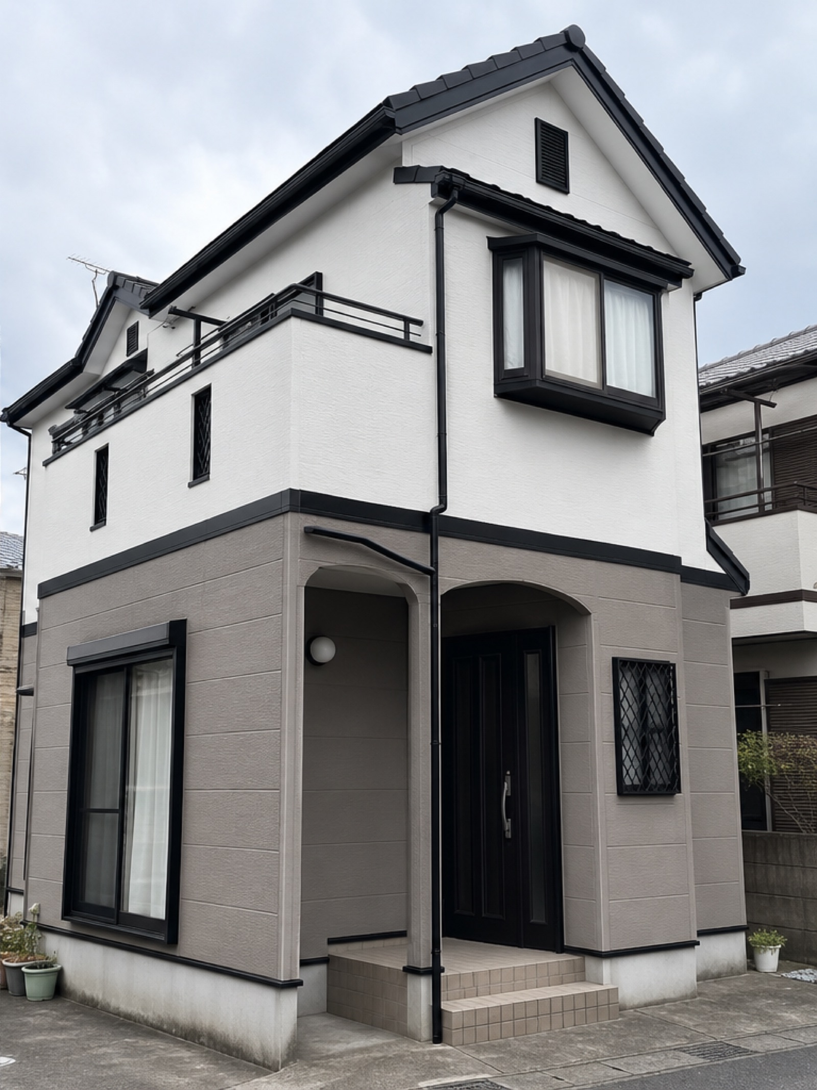 自然塗料で塗り替えた後の外壁